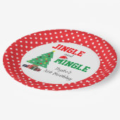 Jingle and Mingle Birthday Paper Plate Pappteller (Schrägansicht)