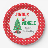 Jingle and Mingle Birthday Paper Plate Pappteller (Vorderseite)