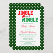 Jingle and Mingle Christmas Baby Shower Einladung (Vorne/Hinten)