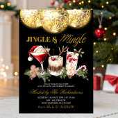 Jingle And Mingle Christmas Disco Cocktail Party Einladung