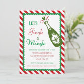 Jingle and Mingle Christmas Holiday Cocktail Party Einladung (Stehend Vorderseite)