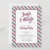 Jingle and Mingle Christmas Holiday Party Strips Einladung (Vorderseite)