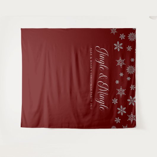 Jingle and Mingle Christmas Party Background Wandteppich (Vorderseite (Horizontal))