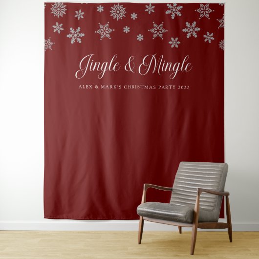 Jingle and Mingle Christmas Party Background Wandteppich (Beispiel)