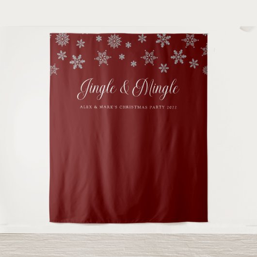 Jingle and Mingle Christmas Party Background Wandteppich (Vorderseite)