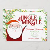 Jingle and Mingle Christmas Party Einladung (Vorne/Hinten)