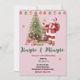 Jingle And Mingle Christmas Party Invitation Einladung