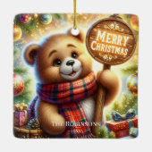 Jingle and Mingle Christmas Party Keramikornament (Rückseite)