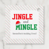 Jingle and Mingle Christmas Wedding Geschenkanhänger (Rückseite)