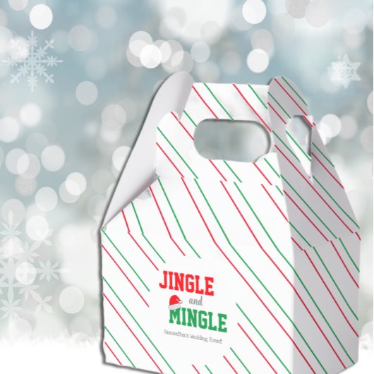 Jingle and Mingle Christmas Wedding Geschenkschachtel