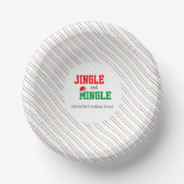 Jingle and Mingle Christmas Wedding Pappteller (Vorderseite)