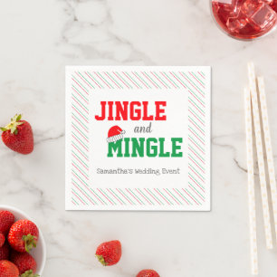 Jingle and Mingle Christmas Wedding Serviette