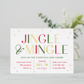 Jingle and Mingle Foil Christmas Party Einladung (Stehend vorne)