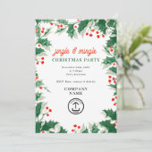 Jingle and Mingle Holiday Business Christmas Party Einladung (Stehend Vorderseite)