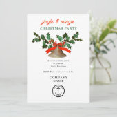 Jingle and Mingle Holiday Business Christmas Party Einladung (Stehend Vorderseite)