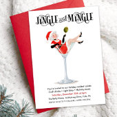 Jingle and Mingle Holiday Cocktail Martini Einladung