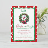Jingle and Mingle Holiday Cocktail Party Einladung (Stehend Vorderseite)