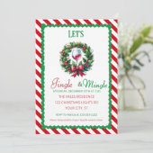 Jingle and Mingle Holiday Cocktail Party Einladung (Stehend Vorderseite)