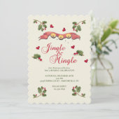 Jingle and Mingle Holiday Party - Einladung (Stehend Vorderseite)