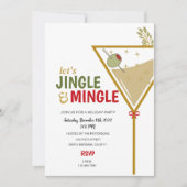 Jingle and Mingle Holiday Party Einladung Modern (Vorderseite)
