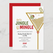 Jingle and Mingle Holiday Party Einladung Modern (Vorne/Hinten)