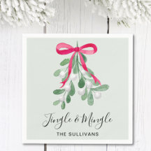 Jingle And Mingle Mistletoe Green Christmas