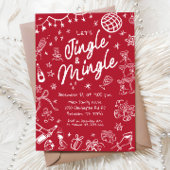 Jingle and Mingle Party Invite, Christmas Party Einladung
