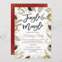 Jingle and Mingle Red Gold Holiday Party