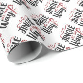 Jingle auf dem ganzen Weg Typografie Geschenkpapier (Rolleneckpunkt)