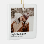 Jingle Bae & Beau - Square Keramik Couple Foto Keramikornament (Rechts)