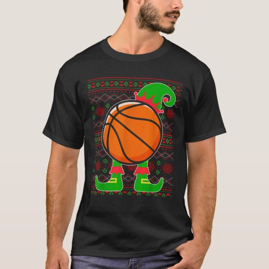 Jingle Ballers Christmas Basket Ball Xmas Elf Squa T-Shirt