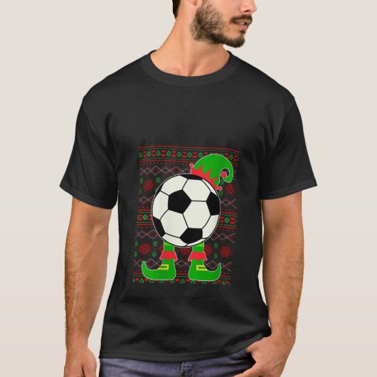 Jingle Ballers Christmas Soccer Ball Xmas Elf Squa T-Shirt (Vorderseite)