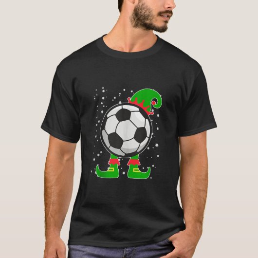 Jingle Ballers Christmas Soccer Ball Xmas Elf Squa T-Shirt (Vorderseite)