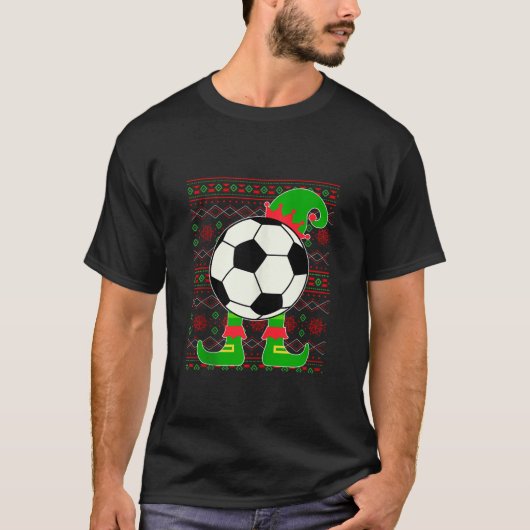 Jingle Ballers Christmas Soccer Ball Xmas Elf Squa T-Shirt (Vorderseite)