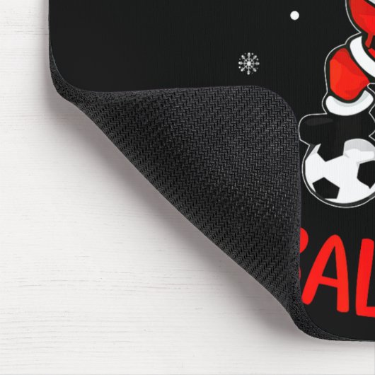 Jingle Ballers Christmas Soccer Santa Football Mousepad (Ecke)