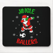 Jingle Ballers Christmas Soccer Santa Football Mousepad (Vorne)