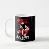 Jingle Ballers Funny Santa Football Christmas Socc Kaffeetasse (Links)