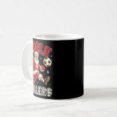 Jingle Ballers Santa Football Christmas Soccer Pla Kaffeetasse (Vorderseite Links)