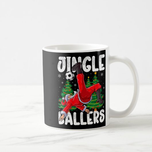 Jingle Ballers Santa Football Christmas Soccer Pla Kaffeetasse (Rechts)