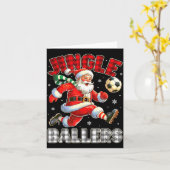 Jingle Ballers Santa Football Christmas Soccer Pla Karte (Gelbe Blume)