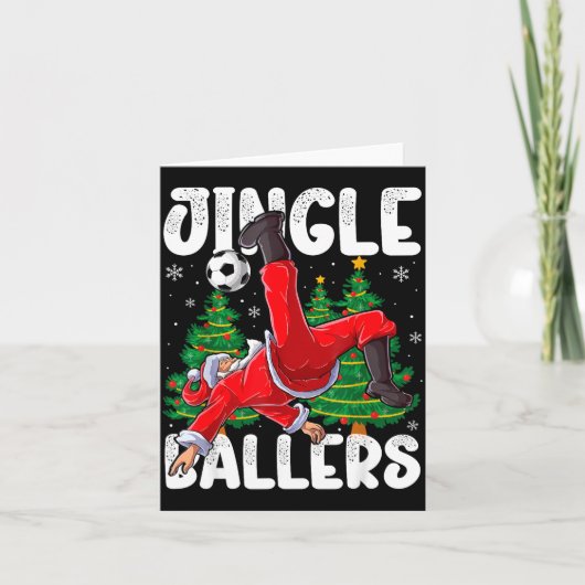 Jingle Ballers Santa Football Christmas Soccer Pla Karte (Vorderseite)