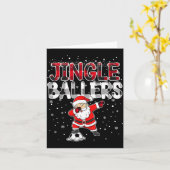 Jingle Ballers Santa Football Christmas Soccer Pla Karte (Gelbe Blume)