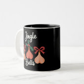 Jingle Balls Adult Humor Sarcastic Xmas  Zweifarbige Tasse (Vorderseite Links)