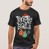 Jingle Balls Matching Chestnut Christmas Couple T-Shirt (Vorderseite)