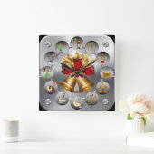 Jingle Balls ~ The 12 Days of Christmas ~ Quadratische Wanduhr (Zuhause)