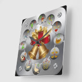 Jingle Balls ~ The 12 Days of Christmas ~ Quadratische Wanduhr (Winkel)