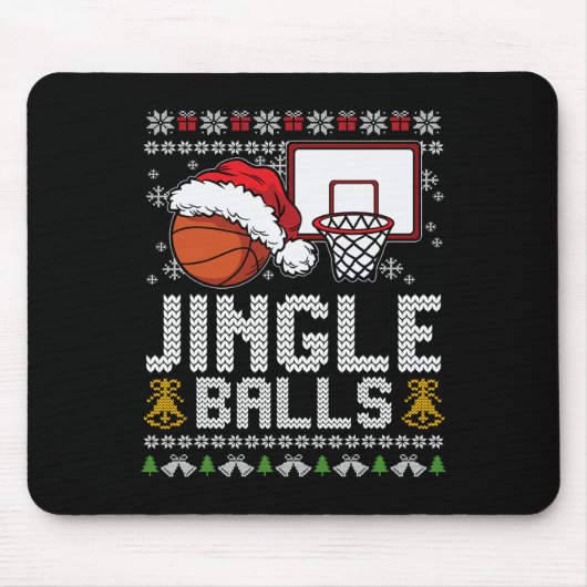 Jingle Balls Ugly Christmas Pajama Cool Sport X-Ma Mousepad (Vorne)