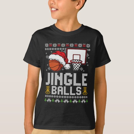 Jingle Balls Ugly Christmas Pajama Cool Sport X-Ma T-Shirt (Vorderseite)