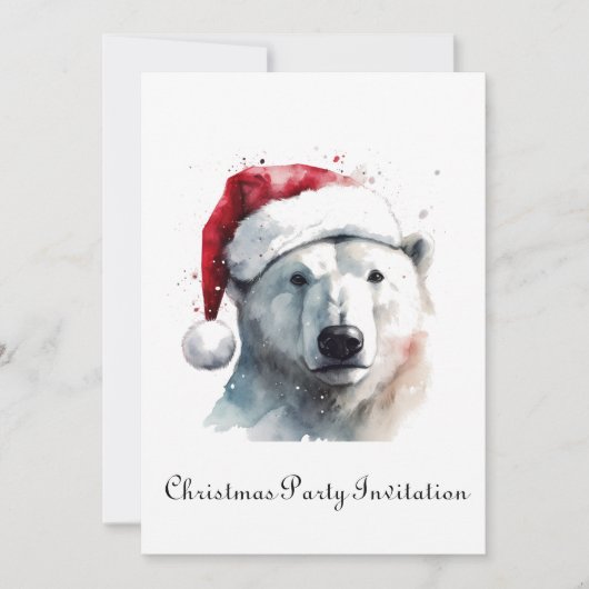 Jingle Bear Joy, custom Einladung (Vorderseite)