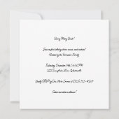 Jingle Bear Joy, custom Einladung (Rückseite)